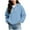 Light Blue, variant on Women's 1/4 Zipper Sweaters, Loose Pullover Hoodies with Pockets, Fashion Sweater for Fall and Winter