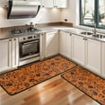 thumbnail image 3 of Kitchen Rugs Sets Of 2,Halloween Floral Pumpkin Pattern Anti Fatigue Kitchen Mat Rugs Non Slip Washable,Decorative Kitchen Floor Mats for Kitchen,Sink,Laundry,17"x47"+17"x47", 3 of 5