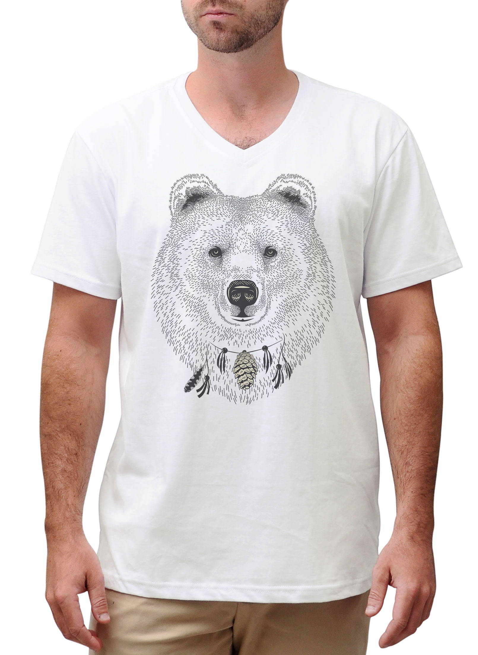 Grizzly Bear Face Logo Mens Tee Shirt Pick Size Color Small-6XL 