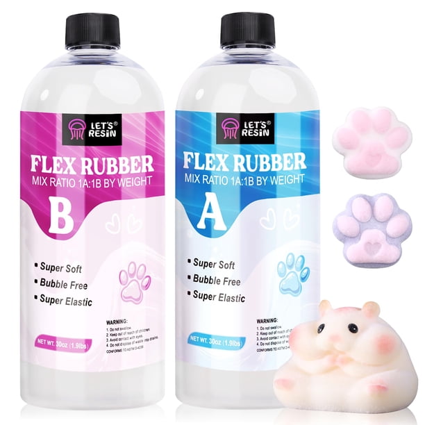 Goma flexible de silicona LET'S RESIN para hacer Taba Squishy de 1,8 litros
