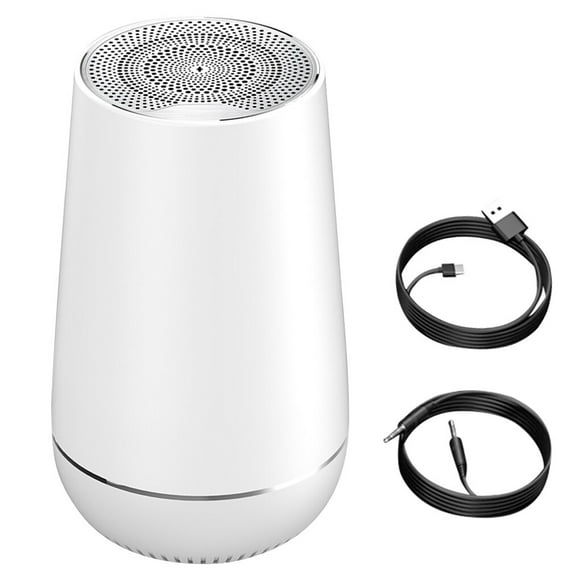 Inteprter Altavoz inalámbrico Sonido estéreo de graves profundos Altavoz de audio Estéreo de graves profundos Altavoz de coche compatible con Cables de audio/vídeo Blanco