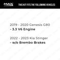 thumbnail image 2 of MAX Advanced Brakes - Rear Brake Kit For 2022-2023 Kia Stinger| Carbon Ceramic Brake Pad and Rotor Kit| Daily Driving OE Replacement Brake Rotors, 2 of 9