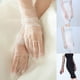 thumbnail image 2 of Guantes transparentes de encaje fino para mujer, guantes largos elegantes de tul, gasa de malla, Sexy, fiesta de boda, verano, vestido de Graduación, 2 of 4