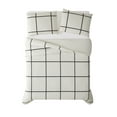 thumbnail image 3 of Truly Soft Kurt Windowpane 3-Piece Full/Queen Duvet Set in Ivory and Black, Polyester , Adult, All Season, OEKO-TEX Certified, 3 of 8