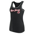 thumbnail image 2 of Women's Fanatics Black New Jersey Devils Wordmark Logo Racerback Scoop Neck Tank Top, 2 of 3