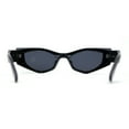thumbnail image 4 of Womens Geometric Angular Mod Thick Bevel Cat Eye Sunglasses Shiny Black - Black, 4 of 4