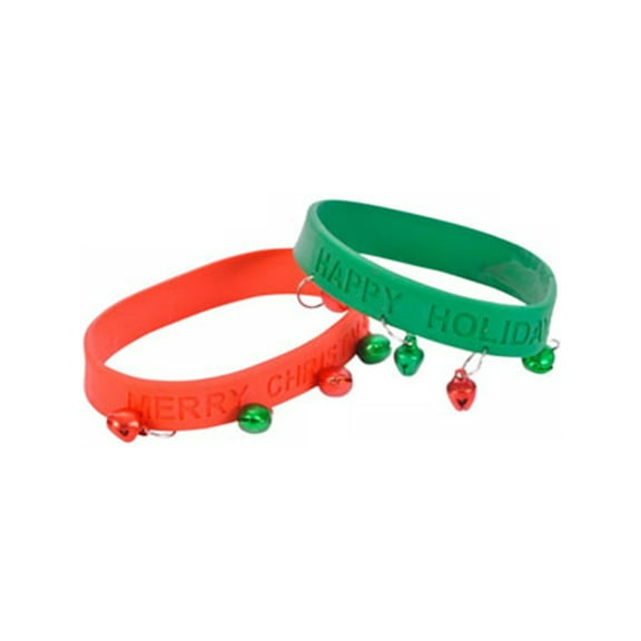 Red Green Bells Christmas Holiday Sayings Costume Accessory Set Of 12