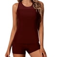 thumbnail image 2 of CNKOO Women Tankini Swimsuit Tummy Control Top With Shorts Two Piece Bathing Suit, 2 of 6