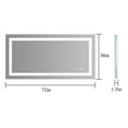 thumbnail image 3 of 72" x 36" LED Bathroom Mirror with Anti-Fog - Touch Control Dimmable Vanity Mirror, 3 Light Colors, Shatterproof for Makeup & Shaving, 3 of 14