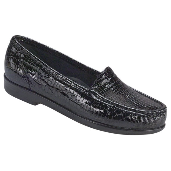 SAS Womens Simplify Black Croc Slip On