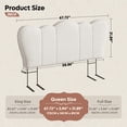 thumbnail image 5 of Pinmoco Upholstered Headboard for Queen Beds, Height Adjustable Cloud-shaped Headboard, No-Tools and No-Drill, Starry Beige, 5 of 8