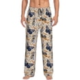 thumbnail image 5 of Mens Pajama Pants, Butterflies Soft Sleep & Lounge Pants for Men, Cuteness Casual PJ Bottoms Pants with Pockets, 5 of 7