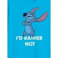 thumbnail image 5 of Lilo & Stitch Mens & Big Men's I'd Rather Not Graphic Tee Shirt, Sizes S-3XL, 5 of 6