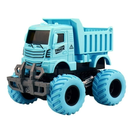 Mini Gifts Gift for Boy Car Model Vehicle Set Toy Vehicles Simulation Engineering Excavator Model Inertia Car Toy Engineering Car Toy Tractor Toy BLUE