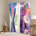 thumbnail image 3 of Homewish Rainbow Elephant Blackout Curtains Set of 2 (52x84 Each),Colorful Chic Butterflies Window Curtains,Zoo Animal Curtains and Drapes For Boy Girls,Microfiber Bedroom Decor, 3 of 6