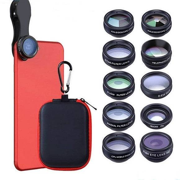 Methold Lente universal 10 en 1, lente y telefoto para teléfono móvil, fácil de usar, alta compatibilidad, teléfonos adecuados. Accesorios de cámara y óptica