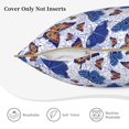 thumbnail image 5 of Haiem Butterflies1 Print Velvet Soft Solid Decorative Square Throw Pillow Covers Set with Elegant Piping Christmas Cushion Case for Sofa Bedroom Car-20"x20", 5 of 8
