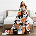 thumbnail image 6 of Cute Cat Blanket Animals Pet Pattern Gifts for Cat Lovers Soft Lightweight Flannel Throw Blankets for Kids Adults 60"x50", 6 of 6
