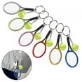 thumbnail image 3 of Qiilu Personality Tennis Racket Keychain 6x Mini Tennis And Racket Pendant Keychain, 3 of 8
