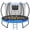 10 ft, variant on Alvantor 10ft Trampoline with Basketball Hoop, Round Trampolines for Kids with Enclosure net & Balloon Blue