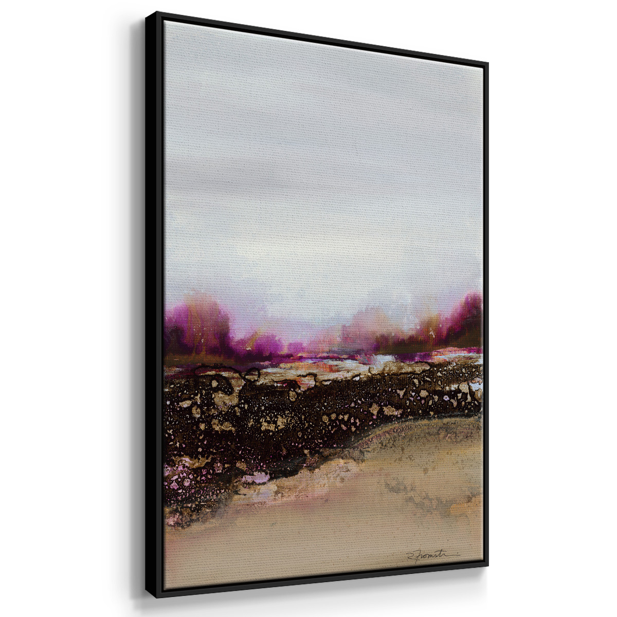 Reflections of My Mind Framed Premium Gallery Wrapped Canvas - Ready to Hang - 27 x 41 - Black Floating Frame