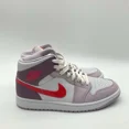 thumbnail image 1 of Ni - ke Womens Size 10.5 Ni - ke Air Jordan 1 Mid White Basketball Shoe Sneaker DR0174-500, 1 of 5