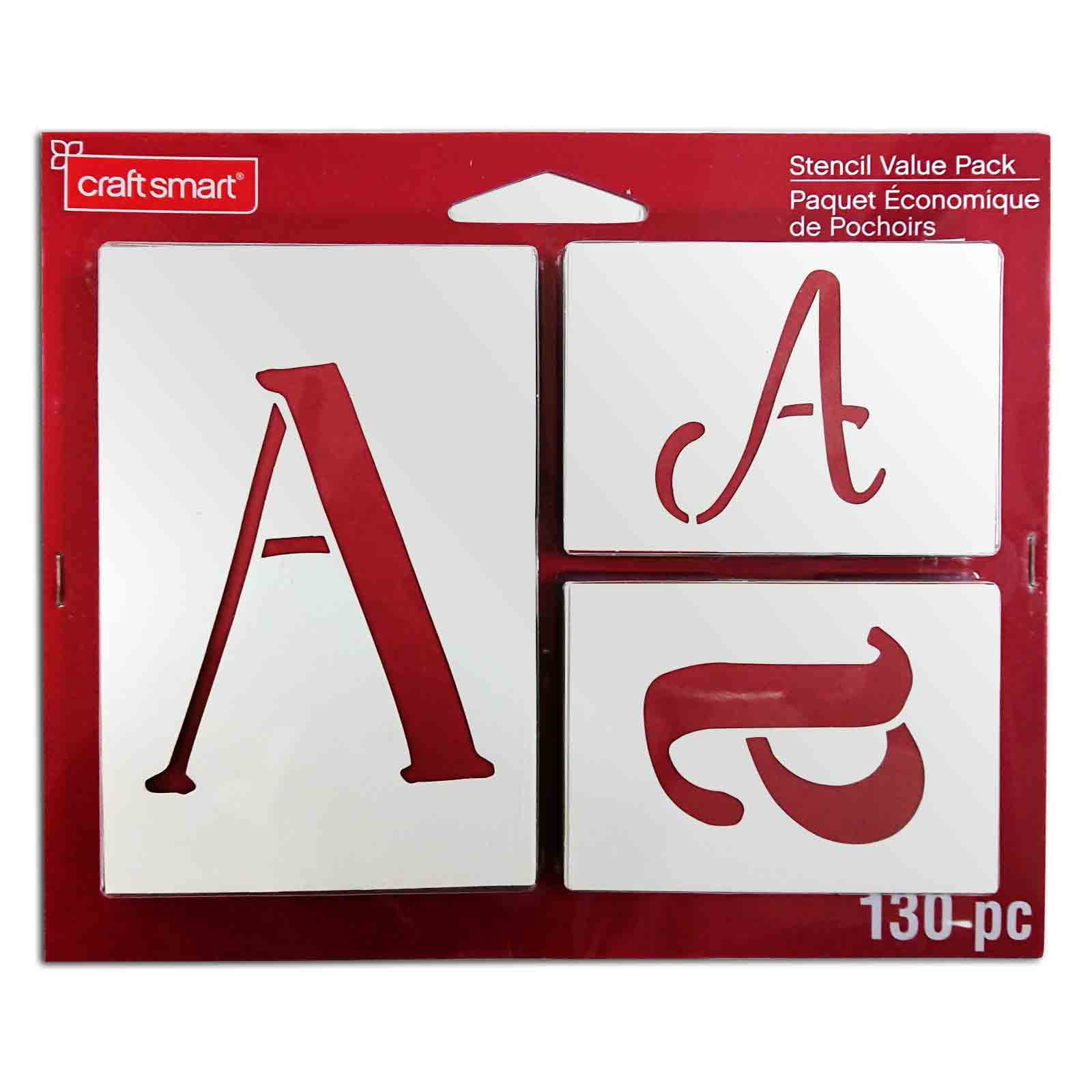 Craft Smart Letter Stencils Value Pack
