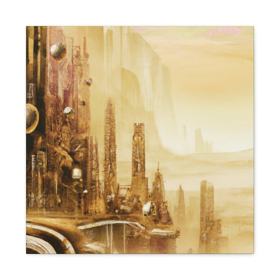 Canyon in Steampunk Age - Canvas