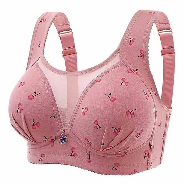 Cameland Woman's Printed Comfortable Breathable Bra No Rims Push Up Underwear Everyday Bras