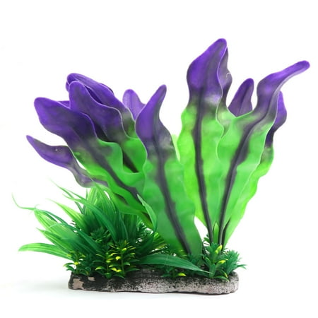 Landscape Fish Tank Decoration Plastic Plant Purple for