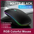 thumbnail image 6 of Silent Ergonomic Wireless RGB Mouse  Rechargeable  Multi-Device for PC Mac iPad Laptop Desktop, 6 of 7