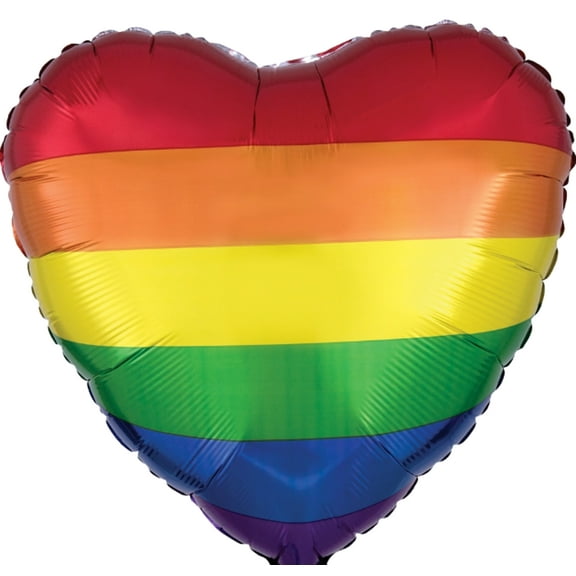 Anagram International 18" Rainbow Love Pride Heart Foil Balloon
