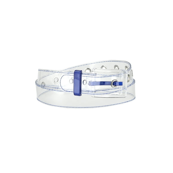 Cinturón de cintura claro para mujeres INSPIRE CHIC con ojales, cinturones de talle grande para jeans y vestidos 66-96cm/25.98-37.80" Azul