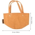 thumbnail image 2 of WEUVEB 1Pc Washed Kraft Paper Tote Bag Beige Outdoor Lightweight Foldable Storage Pouch, 2 of 8