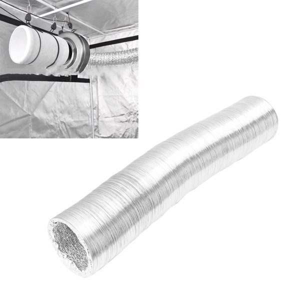 AC Flexible 4 Inch Aluminum Ducting, Heavy Duty Four Layer Protection Foil Ducting Insulated Dryer Vent Hose For Heating Cooling Ventilation And Exhaust