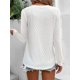 thumbnail image 4 of Blusa corta con hombros descubiertos y mangas largas para mujer, con volantes y lazo en la espalda, 2XL, 4 of 5