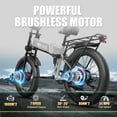 thumbnail image 4 of SUNTIBYE Ares Folding Ebike for Adults, 24" Fat Tires Electric Mountain Bike Dual Motor Peak 3000W, 34MPH 65Miles 52V 20AH UL2849, 4 of 11