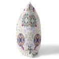 thumbnail image 2 of Amrita Sen Coussin Soufflé et Fermé en Broadcloth Peacock Intérieur Extérieur, Blanc Violet, 2 of 5