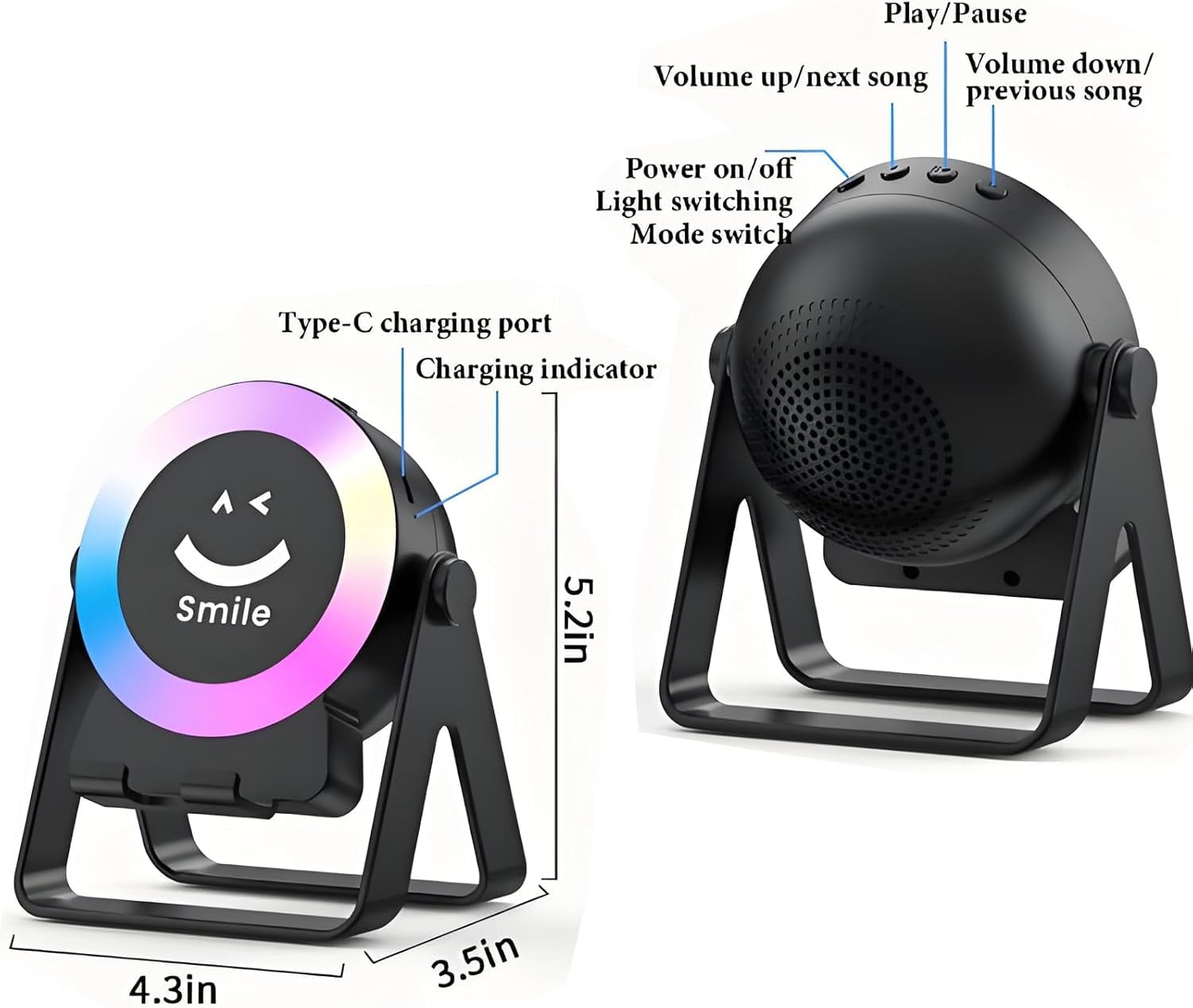 4 in 1 Wireless Induction Audio Bluetooth Speaker, ZF18