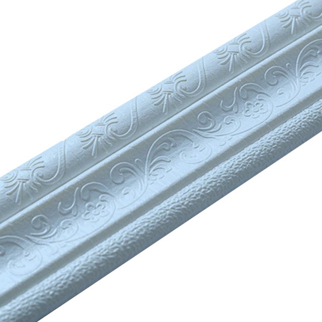 CAROOTU Wall Trim Line Skirting Border 3D Pattern Sticker Decoration Self Adhesive