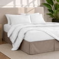 thumbnail image 3 of Bare Home Double Brushed Bed Skirt - Premium 1800 Collection - 15-inch Drop - Full XL, Taupe, 3 of 9