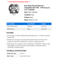 thumbnail image 2 of Rear Brake Pad and Rotor Kit - Compatible with 1998 - 1999 Acura CL 2.3L 4-Cylinder, 2 of 2
