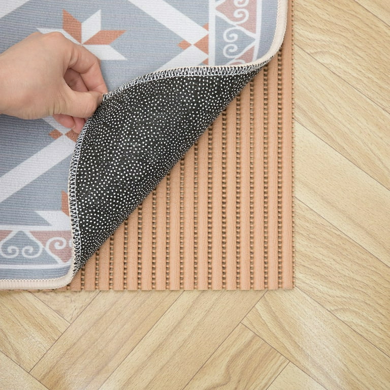 RAY STAR Cushioned Non-Slip Area Rug 25.6inx71in Pad Gripper Thick Pads  Under Carpet Anti Skid Mat 