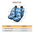 thumbnail image 7 of Qpednta Car Seat Cover Auto Accessories Interior 4Pcs, Anti Slip Hawaiian Flowers Blue Front Seat Protector Car Seat Rear Split Bench Cover Universal Fit Most Cars,SUV, Trucks, 7 of 7