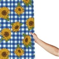 thumbnail image 3 of Shower Curtain, Sunflowers Square Waterproof Fabric Plastic Shower Curtain, Drying Fast Bathroom Curtain with 9 Buttonholes, Ruffle Shower Curtain 60x72in, 3 of 8