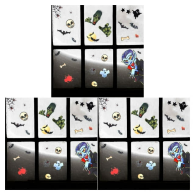 Unatoiry 2pack/lot Scare Up Some Fun With Window Stickers For Halloween Decoration BQ044+BQ047 3Set