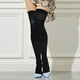 thumbnail image 4 of Calcetines hasta el muslo de lana de invierno para mujeres y niñas, medias cálidas y gruesas, calcetines por encima de la rodilla (negro), 4 of 4