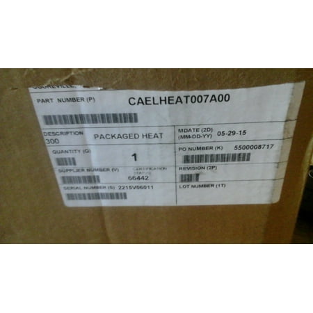 

Carrier Products CAELHEAT007A00 15KW 240v3ph HEATER KIT