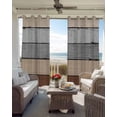 thumbnail image 4 of Brown Grey Blackout Curtains 39 Inches Long for Bedroom, Vintage Stripe Farmhouse Wood Grain Ombre Thermal Insulated Room Darkening Black Out Window Curtain Panels Grommet Drapes for Living Room, 4 of 8