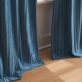thumbnail image 5 of Lush Decor Glam Pleated Velvet Light Filtering Window Curtain Panels?? Pair 38" W X 84" L Blue?? - Velvet Curtains - Drapes - Blue Curtains - Glam Decor, 5 of 9